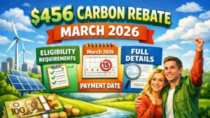 $456 Carbon Rebate March 2026: Eligibility, Payment Date & Full Details