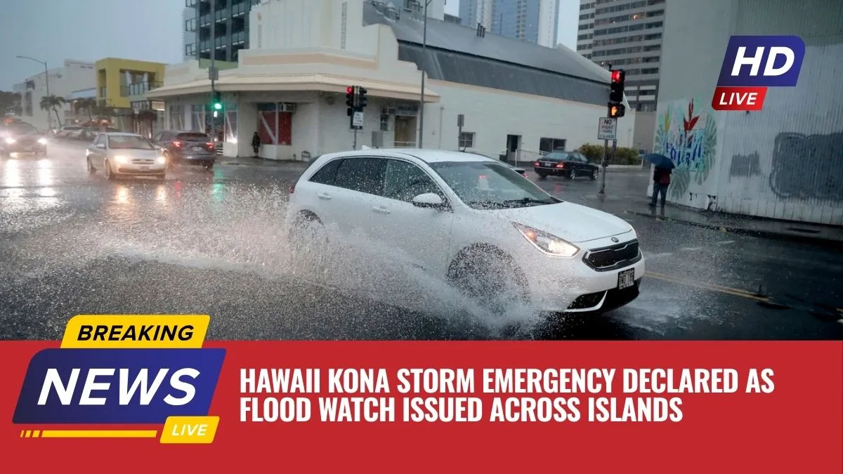 Hawaii Kona Storm Emergency Declared as Flood Watch Issued Across Islands