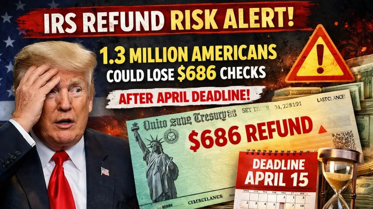 IRS Refund Risk Alert: 1.3 Million Americans Could Lose $686 Checks After April Deadline