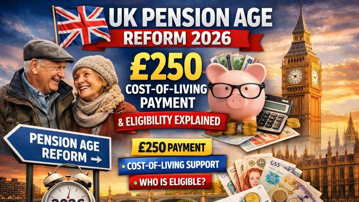 UK Pension Age Reform 2026: £250 Cost-of-Living Payment & Eligibility Explained